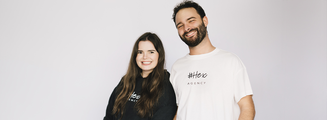 HEX Agency creative team workspace and brand design showcase